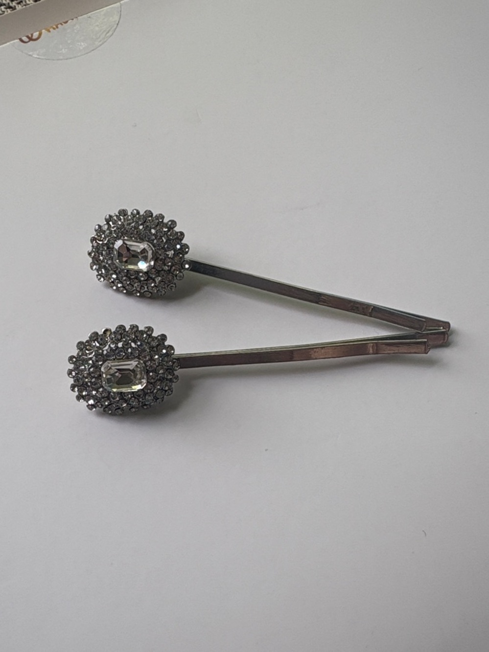 David's Bridal Silver Crystal Hair Pins for veil
